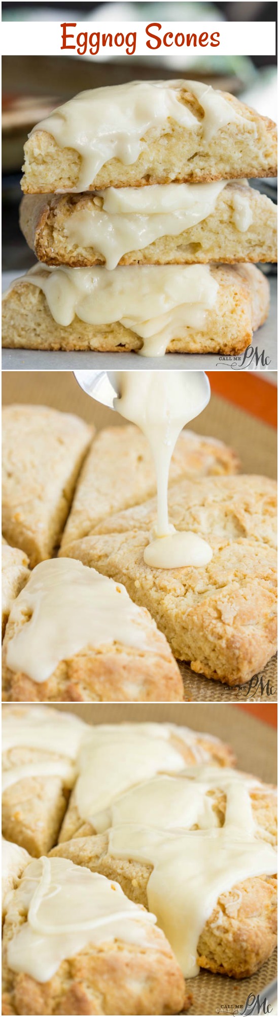 Breakfast recipe. Nothing puts you in the holiday spirit more than hot Eggnog Scones and a warm mug of coffee or hot chocolate. Nothing puts you in the holiday spirit more than hot Eggnog Scones and a warm mug of coffee or hot chocolate.