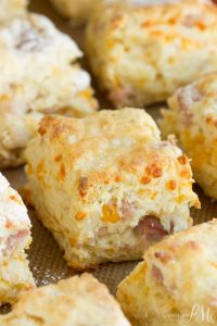 CHEESY HAM BUTTERMILK BISCUITS