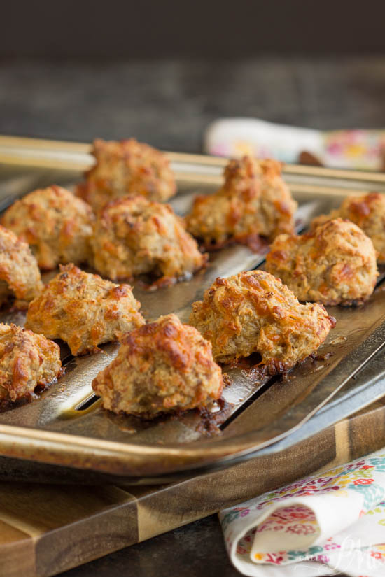 Sausage Balls with Bisquick, a two-bite biscuit that's great for breakfast or snack. Sausage balls are the ideal food for parties, after school, or brunches. They're quick and easy to make and can be made early and frozen until you're ready to cook them.