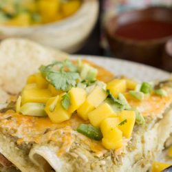 Salsa Verde Chicken Enchiladas