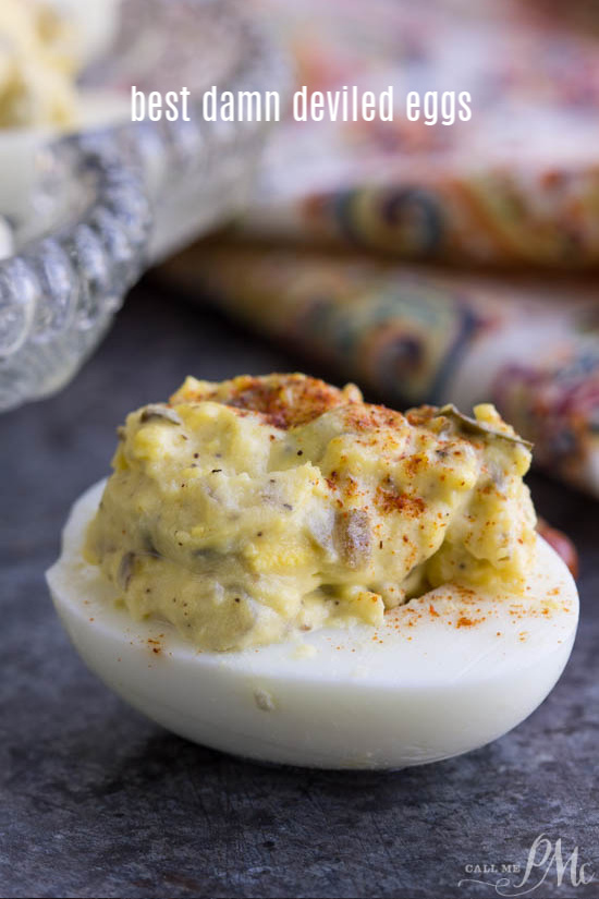 Best Damn Deviled Eggs are creamy and tangy. Classic deviled eggs are easy to make, so delicious, and a flavor bomb appetizer!