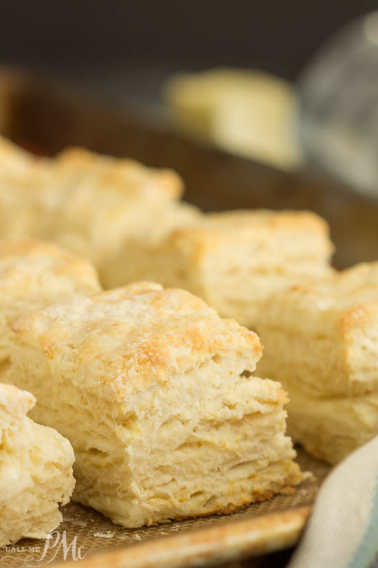 Fluffy and tender Cream Cheese Buttermilk Biscuits are made with butter, cream cheese, and buttermilk. Bake up a batch of this homemade biscuit recipe, they're easy and tasty! #biscuits #breakfast #brunch #bread #Southernfood Biscuits