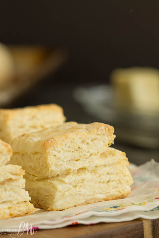 Fluffy and tender Cream Cheese Buttermilk Biscuits are made with butter, cream cheese, and buttermilk. Bake up a batch of this homemade biscuit recipe, they're easy and tasty! #biscuits #breakfast #brunch #bread #Southernfood Biscuits