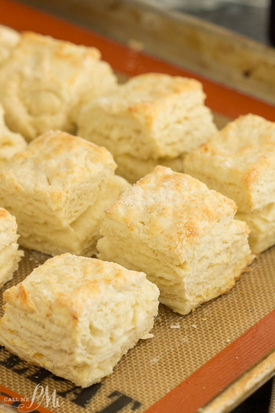 Fluffy and tender Cream Cheese Buttermilk Biscuits are made with butter, cream cheese, and buttermilk. Bake up a batch of this homemade biscuit recipe, they're easy and tasty! #biscuits #breakfast #brunch #bread #Southernfood Buttermilk Biscuits