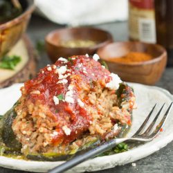 Roasted poblano peppers