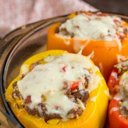 Instant Pot Stuffed Bell Peppers make a delicious balanced meal of beef, rice, and vegetables. An Instant Pot pressure cooker speeds the cooking process, making getting on the table quicker and more stress-free.