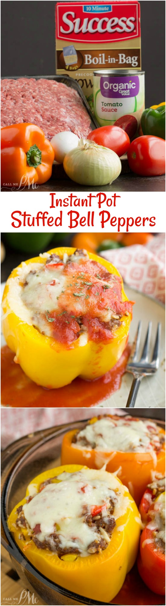 These delicious Instant Pot Stuffed Bell Peppers make a perfectly balanced meal of beef, rice, and vegetables. Using a pressure cooking to speed the process, this recipe can be on your table in 45 minutes.