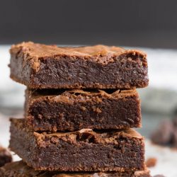 Chocolate. Thick Fudgy Ultimate Brownies
