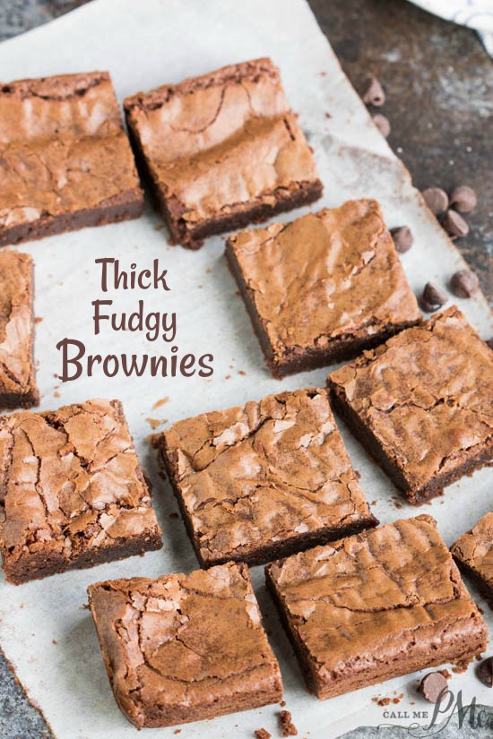 Thick Fudgy Ultimate Brownies are insanely delicious, fudgy and chocolatey brownies! This is a tried and true recipe with real chocolate and chocolate chips! This is an easy fudge brownie recipe from scratch. Homemade brownies with chocolate and chocolate chips baked to perfection. They are whipped up in minutes and gone in minutes if it's like at my house.