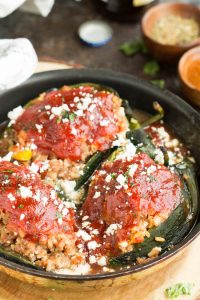 Roasted poblano peppers  