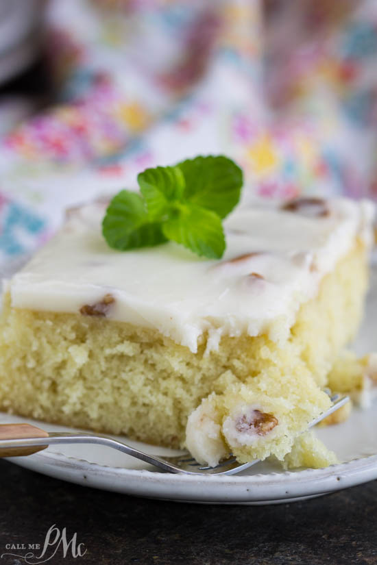 Almond Texas Sheet Cake for Two