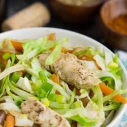 Chicken Egg Rolls Bowl is Whole30, paleo, and gluten-free. Chicken Egg Rolls Bowl tastes just like the filling in the Asian favorite except much healthier!