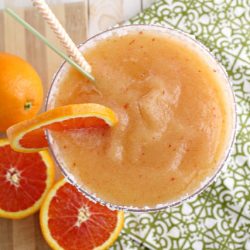 Frozen Peach Cara Cara Orange Margarita