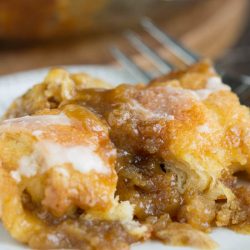 Glazed Quick Pecan Pie Crescent Roll Coffee Cake