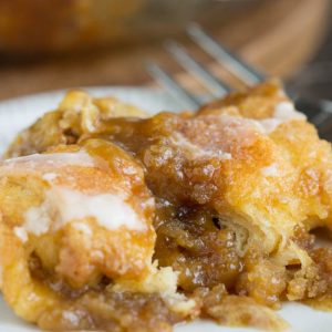 Glazed Quick Pecan Pie Crescent Roll Coffee Cake