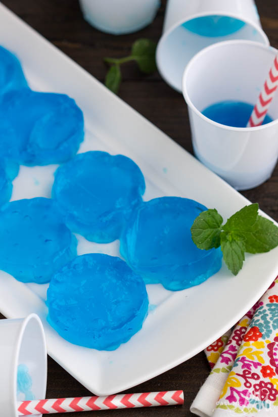 Blue Lagoon Jello Shots 