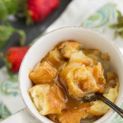 Bread Pudding for Two in Mugs