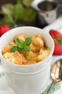 Bread Pudding for Two in Mugs
