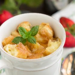 Bread Pudding for Two in Mugs