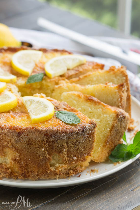 cake in tube pan pound cake sliced