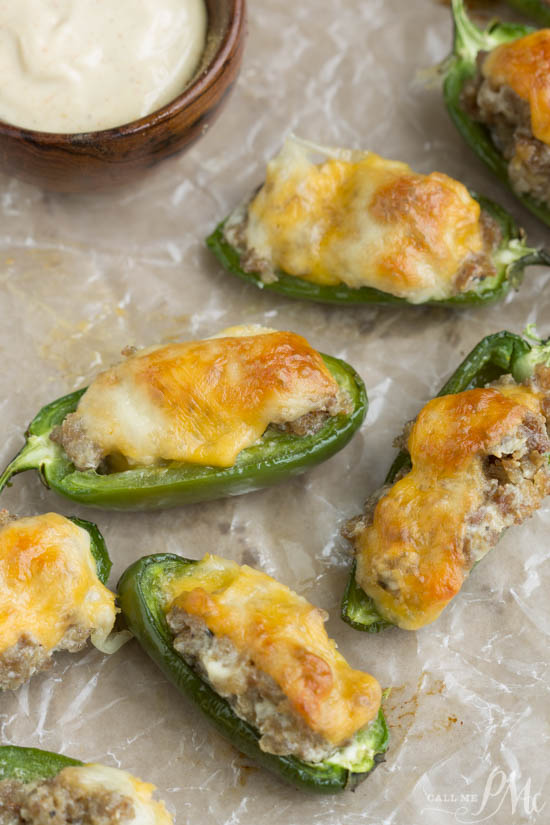 sausage and cream cheese stuffed jalapenos