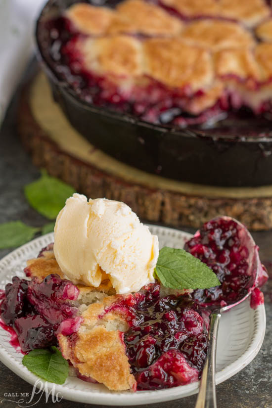 The ultimate Southern summertime dessert, Grandma's Old Fashioned Blackberry Cobbler recipe has a buttery crust over warm, bubbly, tart blackberries. This dessert recipe is best served warm with vanilla ice cream. fruit dessert