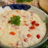Pimento Cheddar Cheese Grits Recipe is a perfect side dish when entertaining at brunch. They are smooth, creamy, cheesy, and studded with flavorful pimentos. 