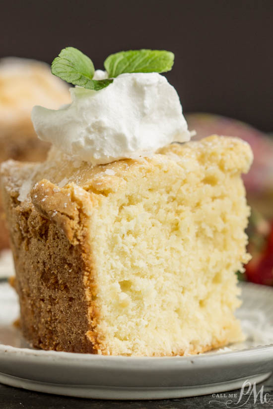 This Coconut Cream Cheese Pound Cake recipe is crazy delicious. Dense and buttery this pound cake is topped simply with a sprinkle of powdered sugar then served with whipped cream and berries. This rich, dense, buttery cake is dessert perfection. Pound Cake