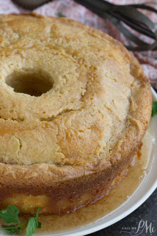 TOTALLY SCRATCHMADE RUM POUND CAKE WITH RUM GLAZE &gt; Call