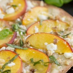 Low-Carb Peach Mascarpone Dessert Flatbread