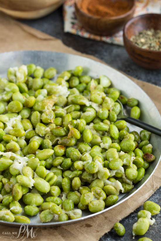 Shelled Crispy Parmesan Garlic Edamame is a healthy recipe that's high in protein and fiber. It's great as a snack and ready in 15 minutes.