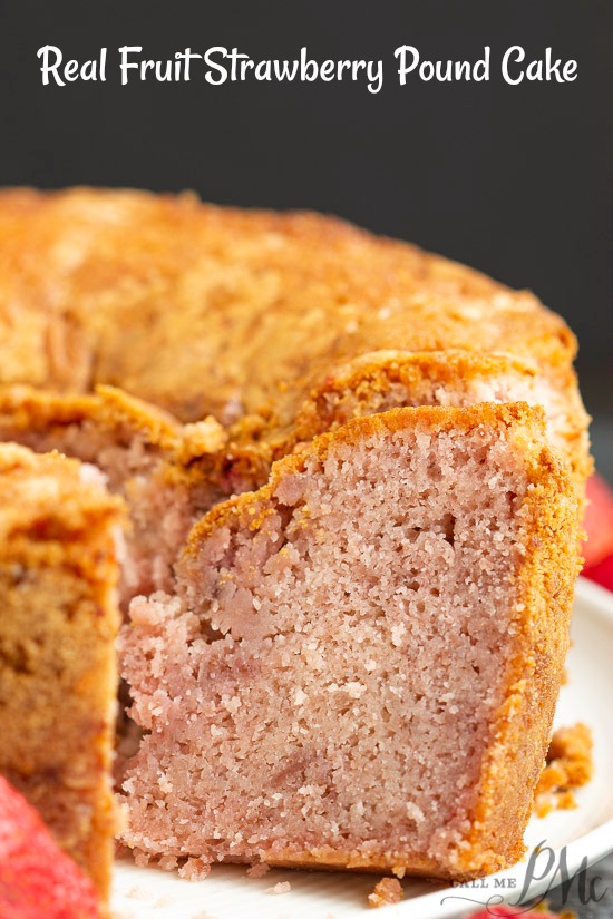 Fresh Strawberry Cake in tube/bundt pan