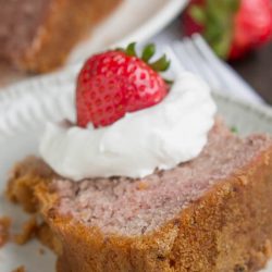 Real Fruit Strawberry Buttermilk Pound Cake (No Jello or Kool-Aid)