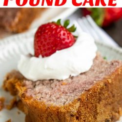 Real Fruit Strawberry Buttermilk Pound Cake (No Jello or Kool-Aid)