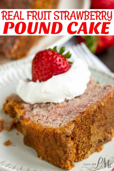 Real Fruit Strawberry Buttermilk Pound Cake (No Jello or Kool-Aid) 