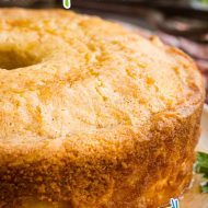 TOTALLY SCRATCH-MADE RUM POUND CAKE WITH RUM GLAZE