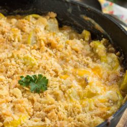 This is an easy comfort food side dish, this Old Fashioned Southern Squash Casserole makes a lovely pot-luck and family reunion recipe that's always a crowd-pleaser