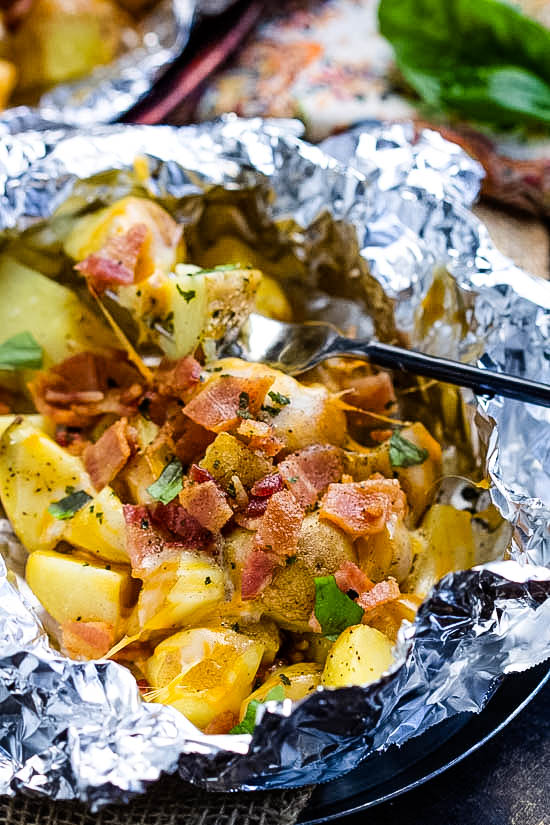 Campfire Potato Foil Packs