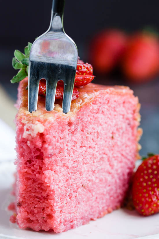 Melt in your Mouth Strawberry Buttermilk Pound Cake is simply amazing. The intense strawberry flavor and ultra-moist cake make a winning combination. Pound Cake