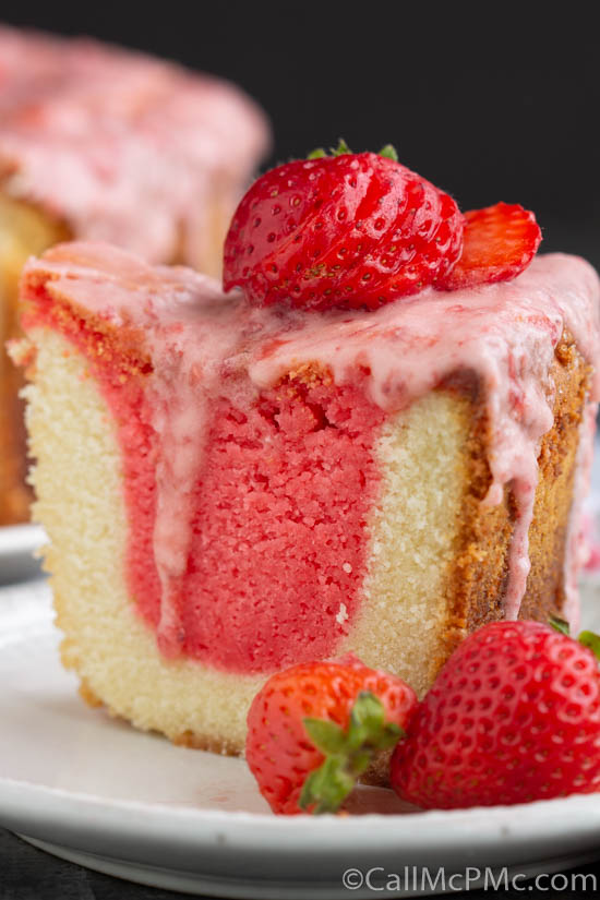 Strawberry & Cream Pound Cake  