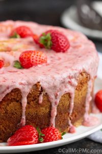 Strawberry & Cream Pound Cake with Jello