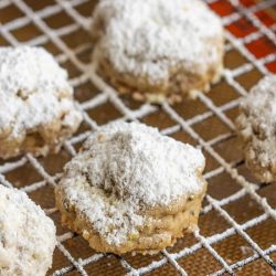 Hidden Rolo Snowball cookies