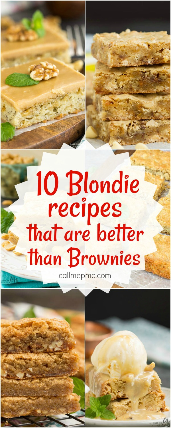 10 Blondies Recipes that are Better than Brownies and will win your taste buds over to the lighter side!