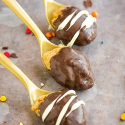 Buckeye Chocolate Peanut Butter Truffle Spoons
