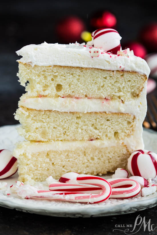 If you’re looking for a show-stopping winter holiday cake, Peppermint Candy Three Layer Cake is the recipe to make. Layers of wonderfully delightful, tender vanilla cake is topped with light peppermint frosting.