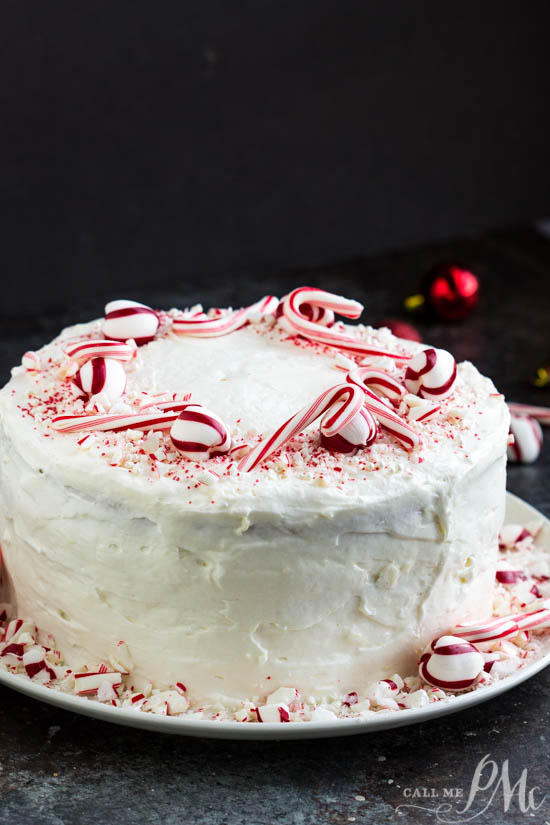 If you’re looking for a show-stopping winter holiday cake, Peppermint Candy Three Layer Cake is the recipe to make. Layers of wonderfully delightful, tender vanilla cake is topped with light peppermint frosting.