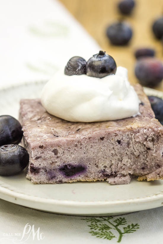 Angel Food Fat-Free Blueberry Cake recipe has just two ingredients. It's slightly sweet, tender, very moist with a nice blueberry flavor.