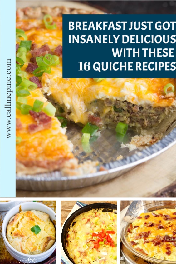 These Egg-cellent quiche recipes are easy to make and taste amazing! Crustless, sausage, bacon, and more quiche recipes are waiting for you. #quiche #eggs #casserole #breakfast #brunch #holiday