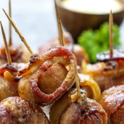 Bacon Wrapped Sausage Bites are a game day, party must-have, or easy meal prep meal that’s packed with protein and flavor.