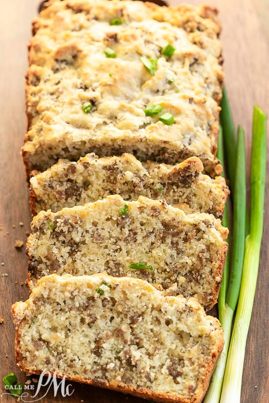 Greek Yogurt Cheesy Sausage Quick Bread Recipe